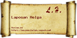 Laposan Helga névjegykártya